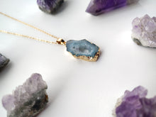 Cargar imagen en el visor de la galería, COLLAR AGATA REBANADA AZUL