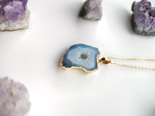 Cargar imagen en el visor de la galería, COLLAR AGATA REBANADA AZUL