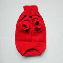Cargar imagen en el visor de la galería, SUETER ROJO CORAZONES BLANCOS
