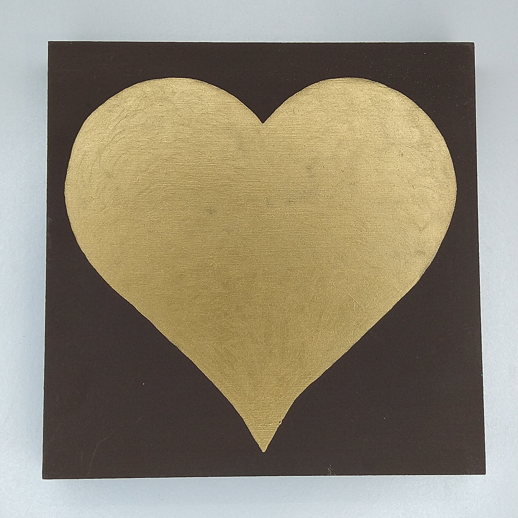 Cuadro corazón café