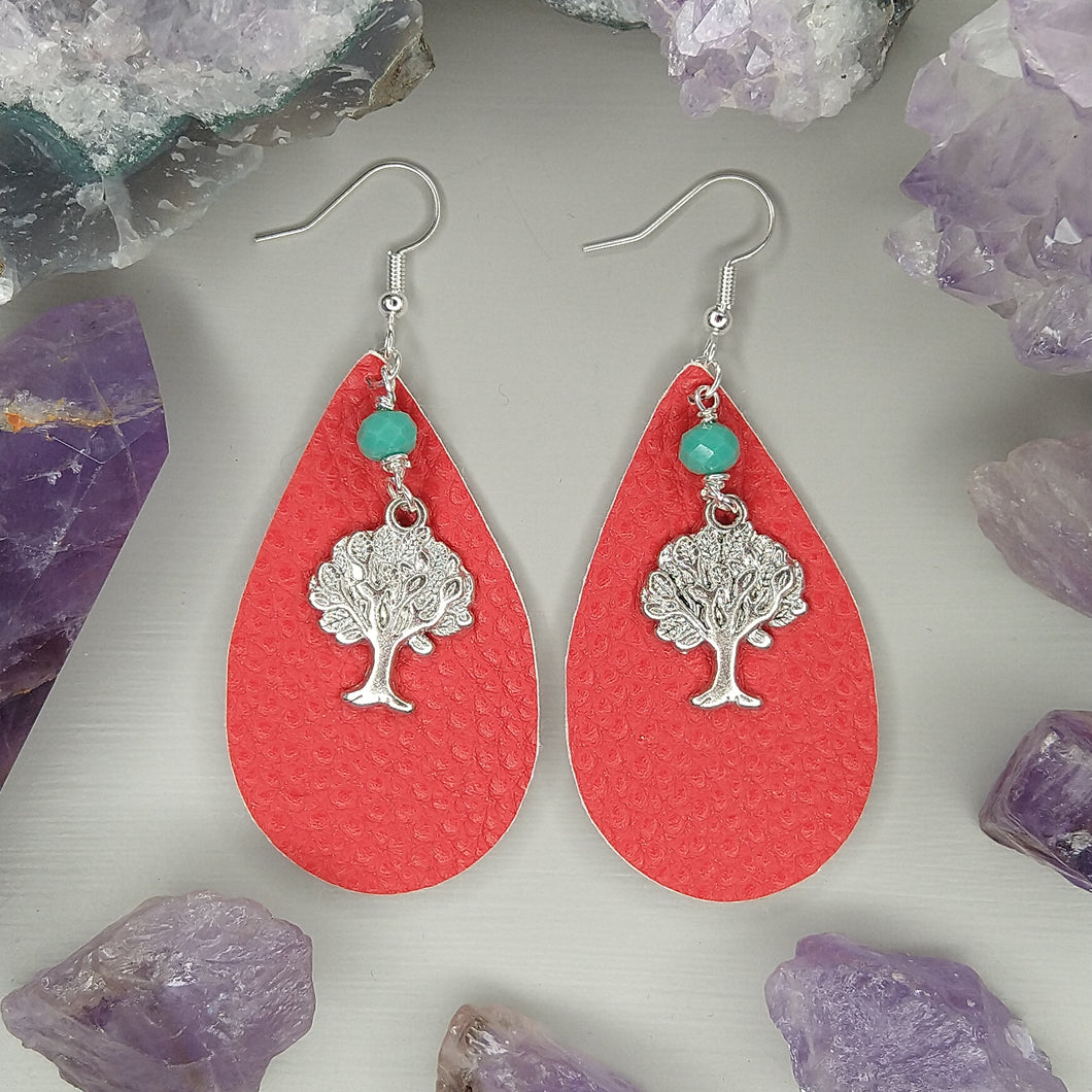 Aretes gota árbol