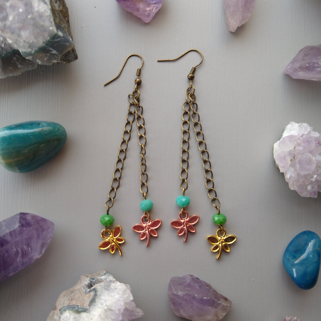 Aretes libélulas