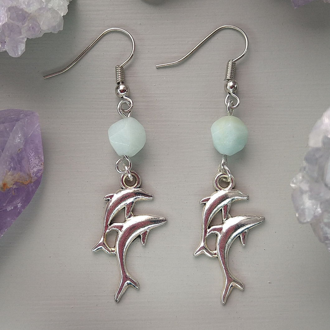 Aretes Delfines Amazonita