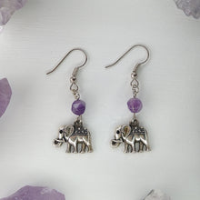 Cargar imagen en el visor de la galería, ARETES ELEFANTE AMATISTA
