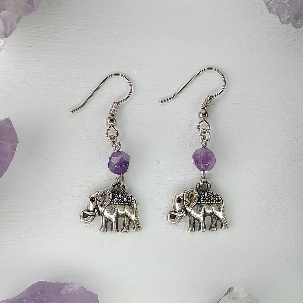 ARETES ELEFANTE AMATISTA