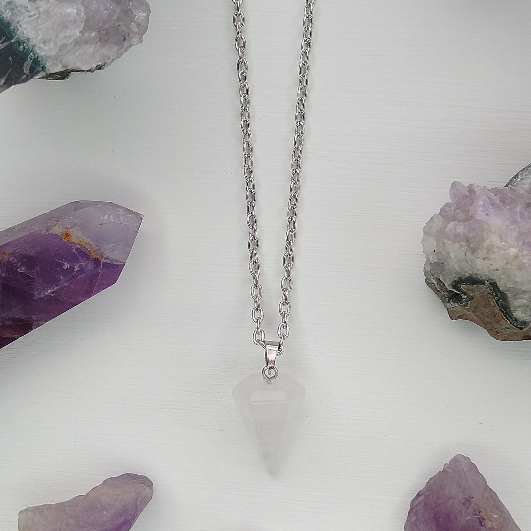 COLLAR PÉNDULO CUARZO BLANCO