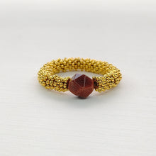 Cargar imagen en el visor de la galería, ANILLO AVENTURINA DORADO
