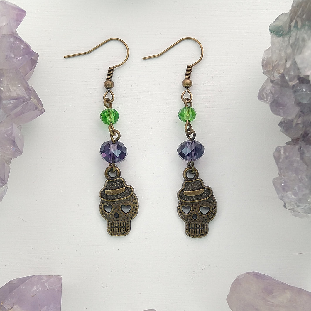 ARETES CATRIN MORADO VERDE