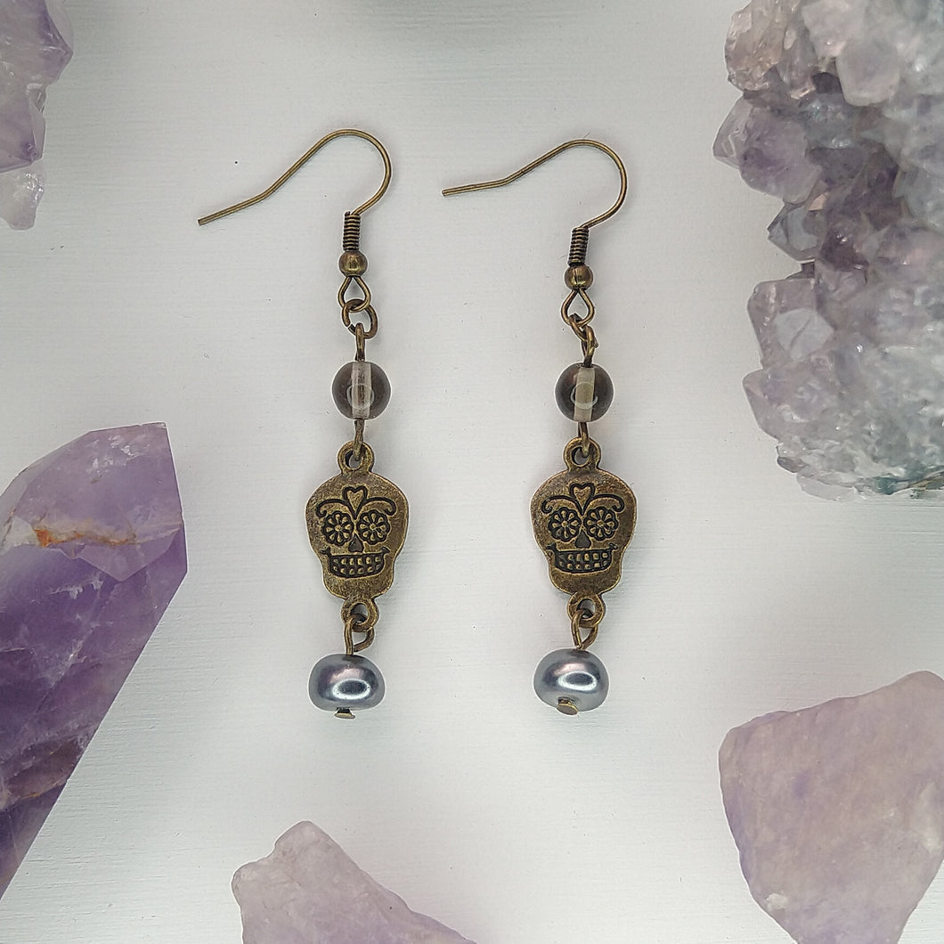 ARETES CALAVERITA GRIS