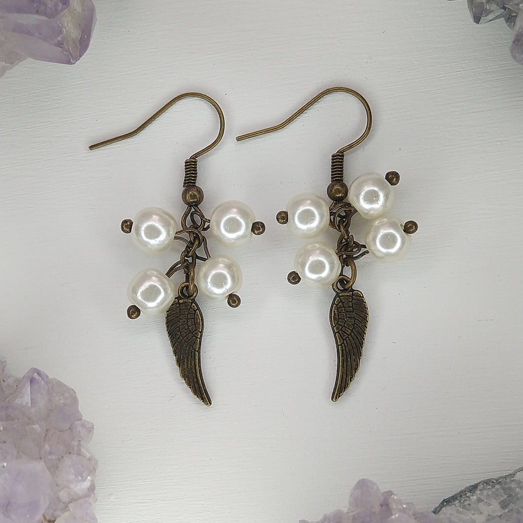 ARETES ALA MINI PERLAS