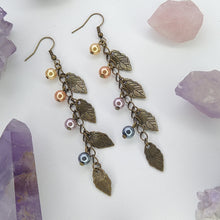 Cargar imagen en el visor de la galería, ARETES HOJAS MULTICOLOR
