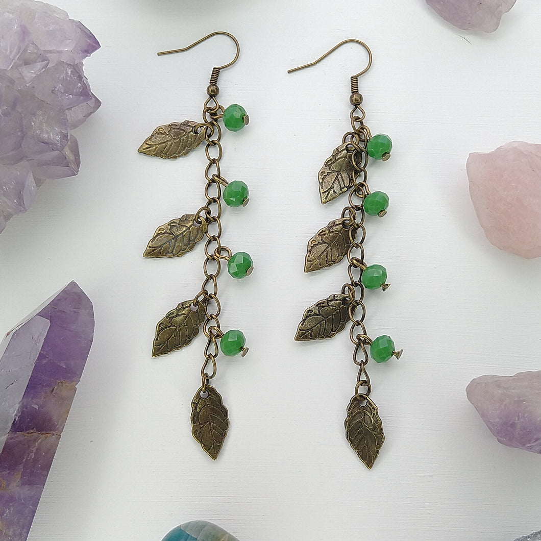 ARETES HOJAS VERDE