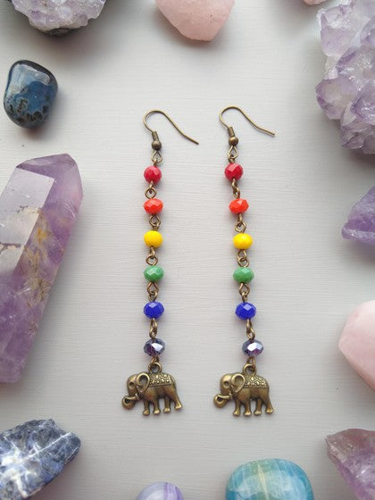 ARETES ARCOÍRIS ELEFANTE