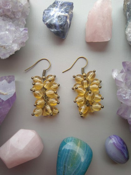 ARETES RACIMO AMBAR