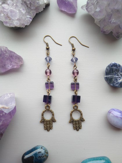ARETES HAMSA MORADOS