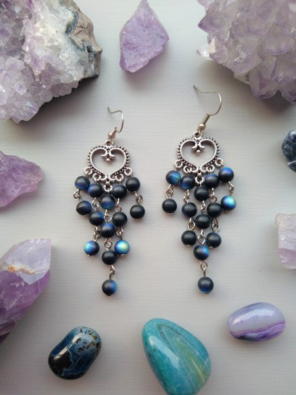 ARETES CANDELABRO NEGROS