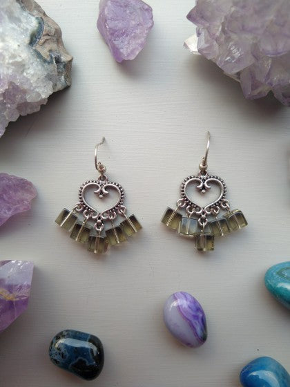ARETES CANDELABRO GRISES