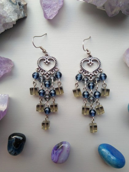 ARETES CANDELABRO GRISES