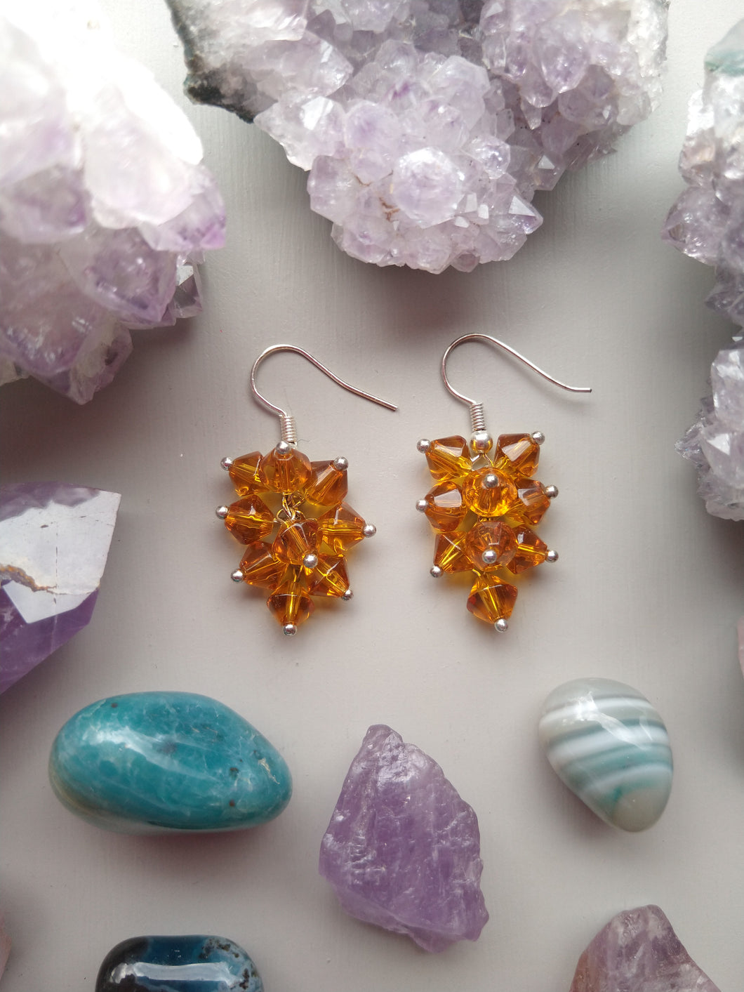ARETES RACIMO ÁMBAR