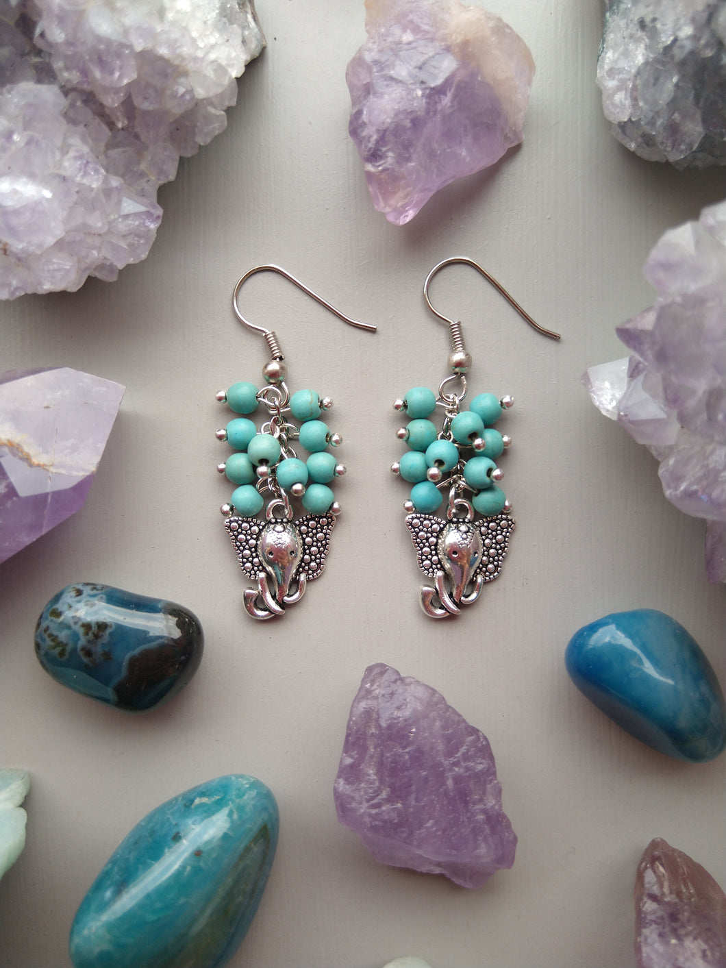 ARETES ELEFANTE AZUL
