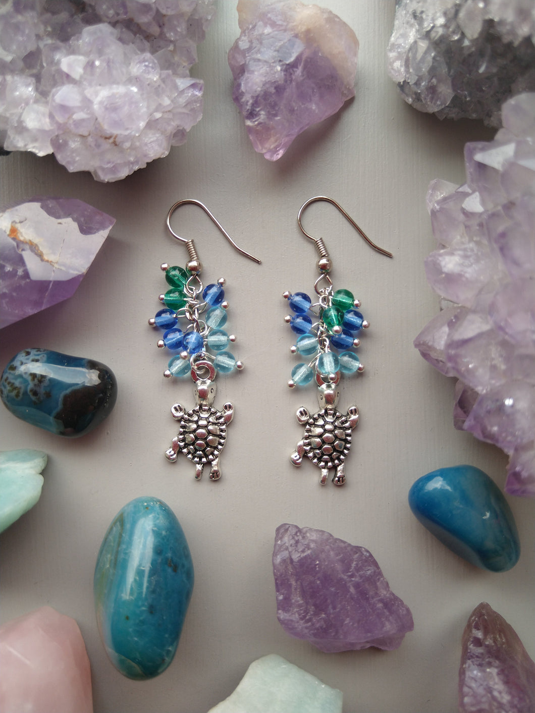 ARETES TORTUGA AZUL Y VERDE