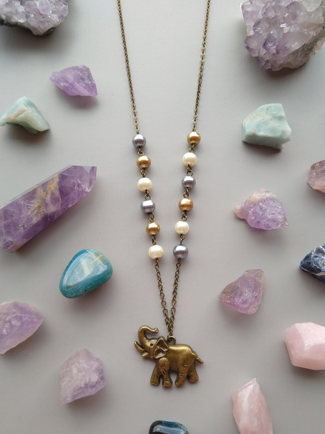 COLLAR PERLAS ELEFANTE