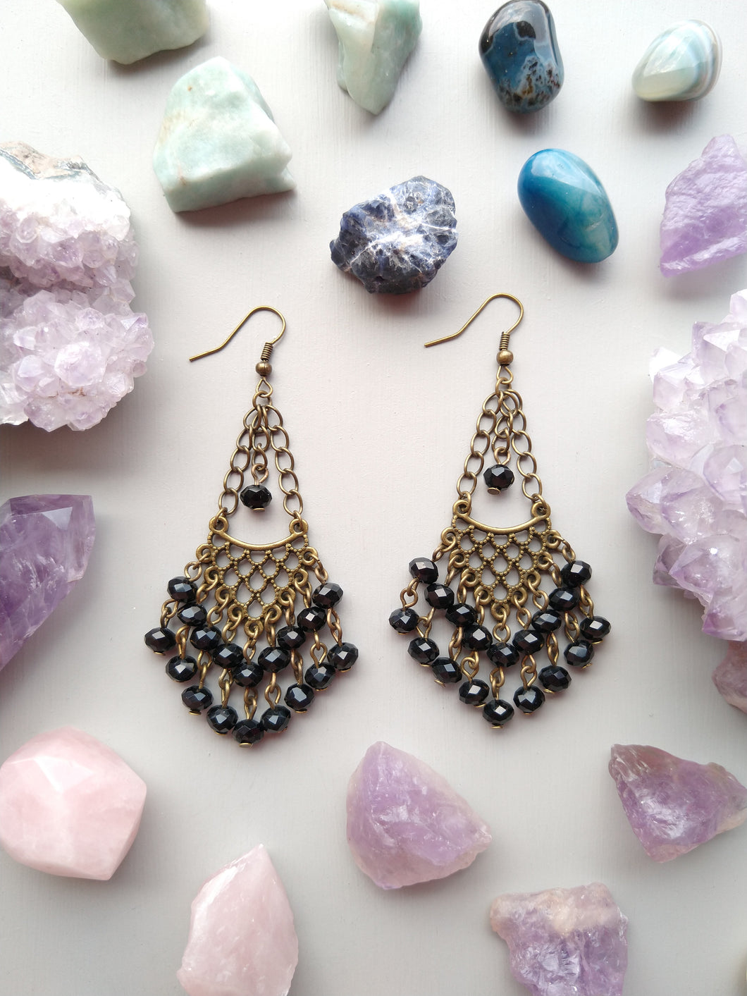 ARETES CANDELABRO NEGRO