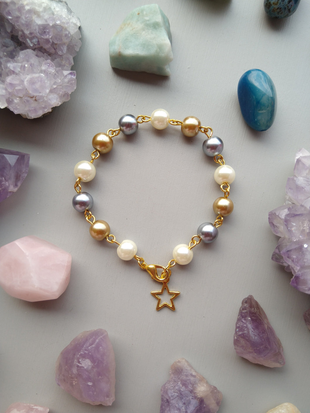 PULSERA PERLAS ESTRELLA