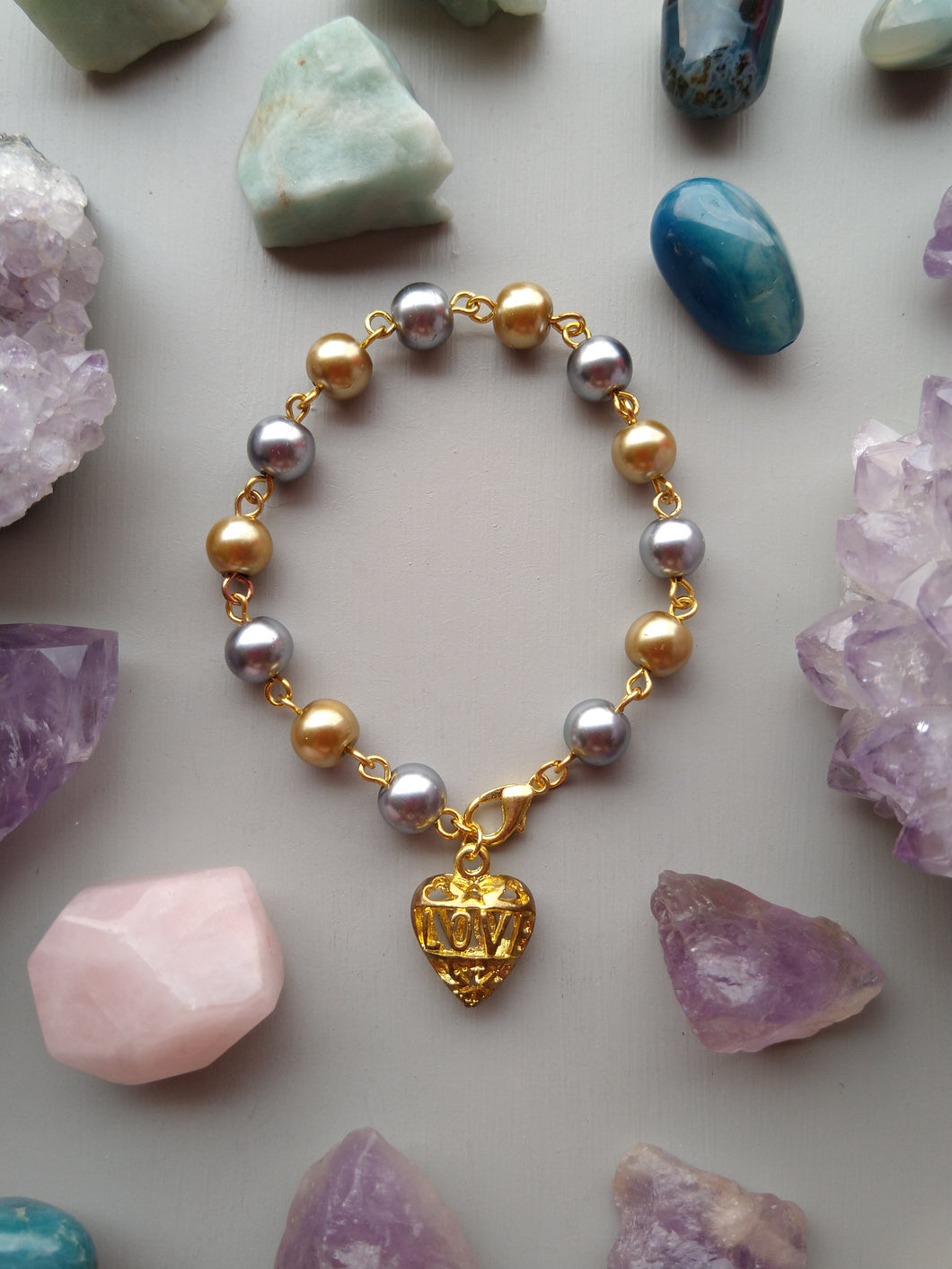 PULSERA PERLAS LOVE