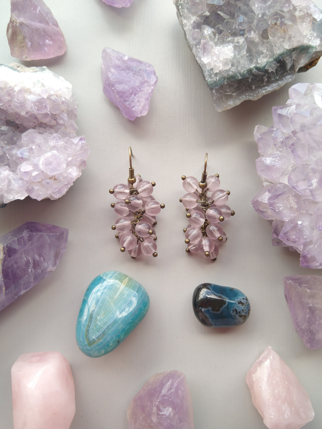 ARETES RACIMO LILA