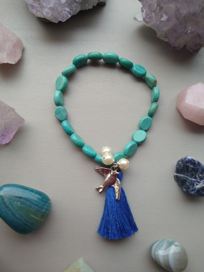 PULSERA TURQUENITA PAJARO