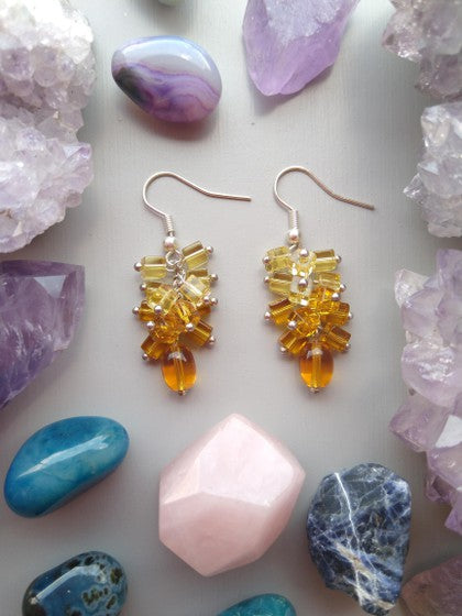 ARETES RACIMO ÁMBAR
