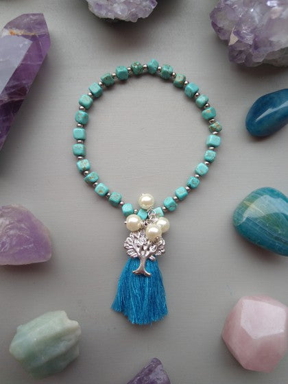 PULSERA TURQUENITA ÁRBOL DE LA VIDA