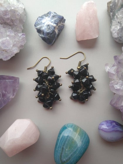 ARETES RACIMO NEGRO