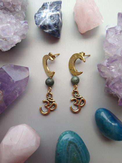 ARETES LUNA OM VERDES