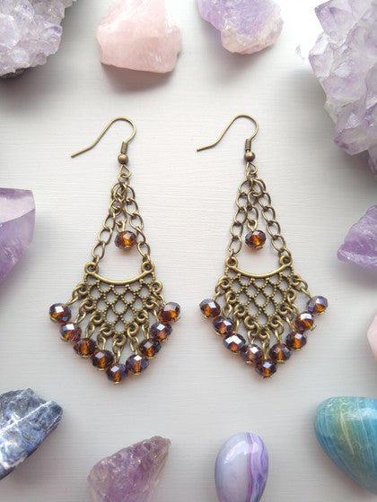 ARETES CANDELABRO CAFÉS