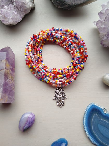 PULSERA ENVOLVENTE MULTICOLOR HAMSA