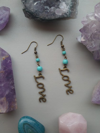 ARETES LOVE HOWLITA AZUL